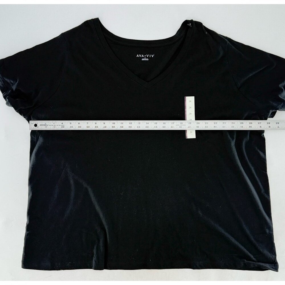 NWT Ava & Viv Plus Size V-Neck Short Sleeve T-Shirt 3x Normcore Wardrobe Staple - Picture 7 of 7